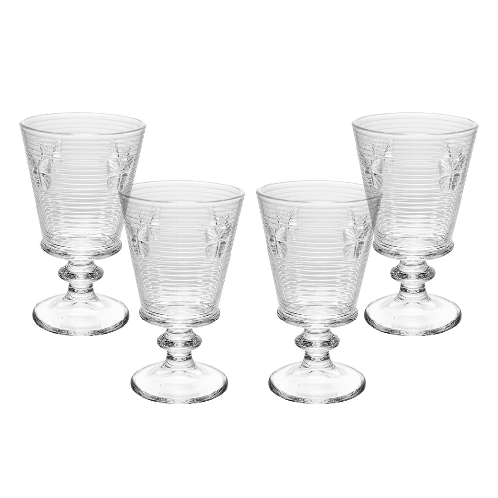 Conjunto 4 Taças de Água Lines Butterfly 350ml - Wolff