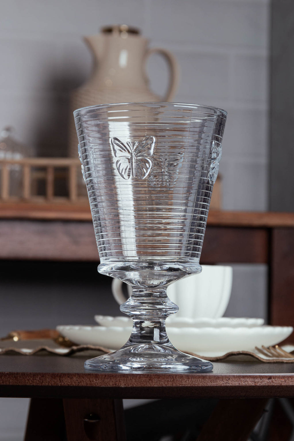 Conjunto 4 Taças de Água Lines Butterfly 350ml - Wolff