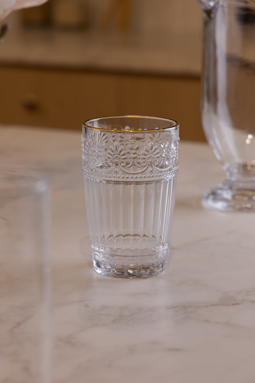 Conjunto 6 Copos Mauve com Fio de Ouro 350ml