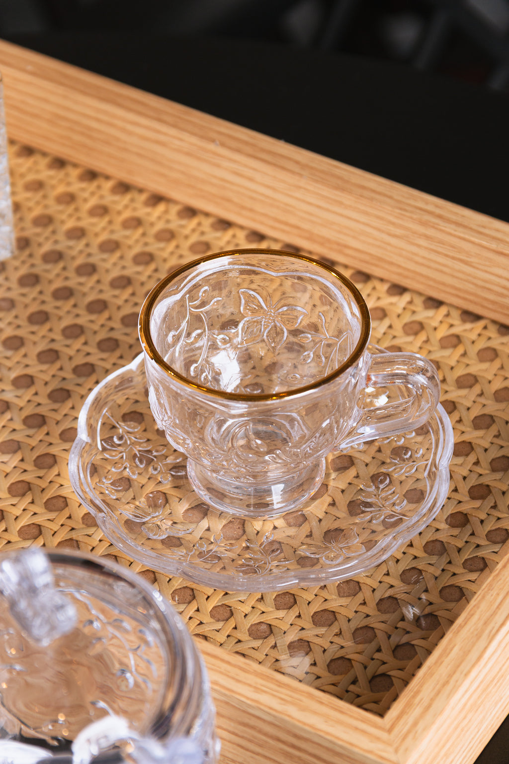 Xícara de Café com Pires New Butterfly com Fio de Ouro 80ml – Lyor