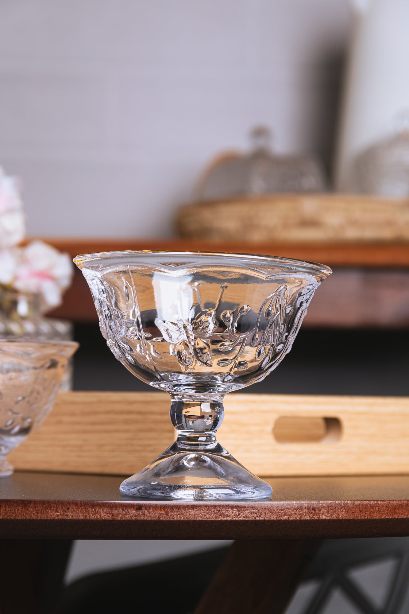 Conjunto 6 Taças de Sobremesa New Butterfly com Fio de Ouro 225ml