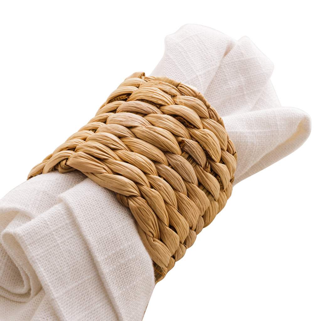 Conjunto 4 Anéis para Guardanapos - Fibra Natural