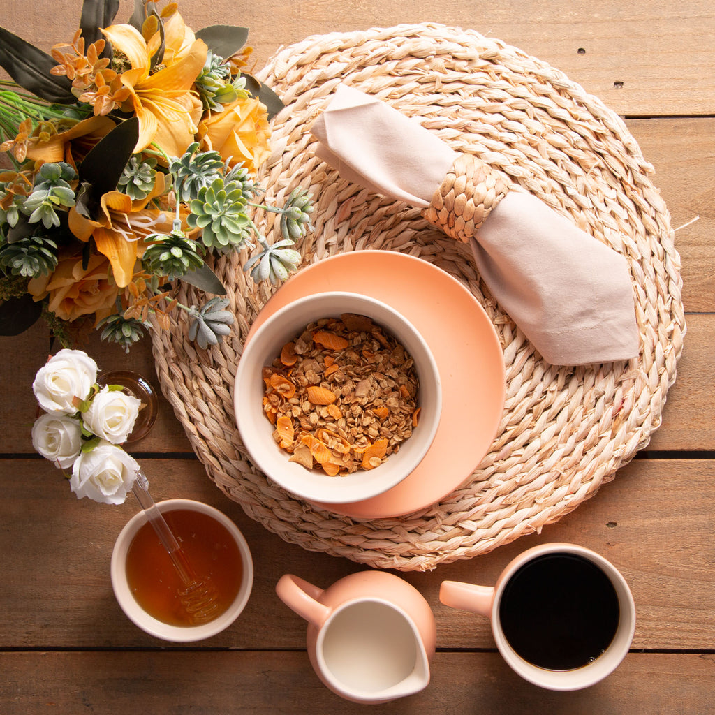 Conjunto 4 Anéis para Guardanapos - Fibra Natural