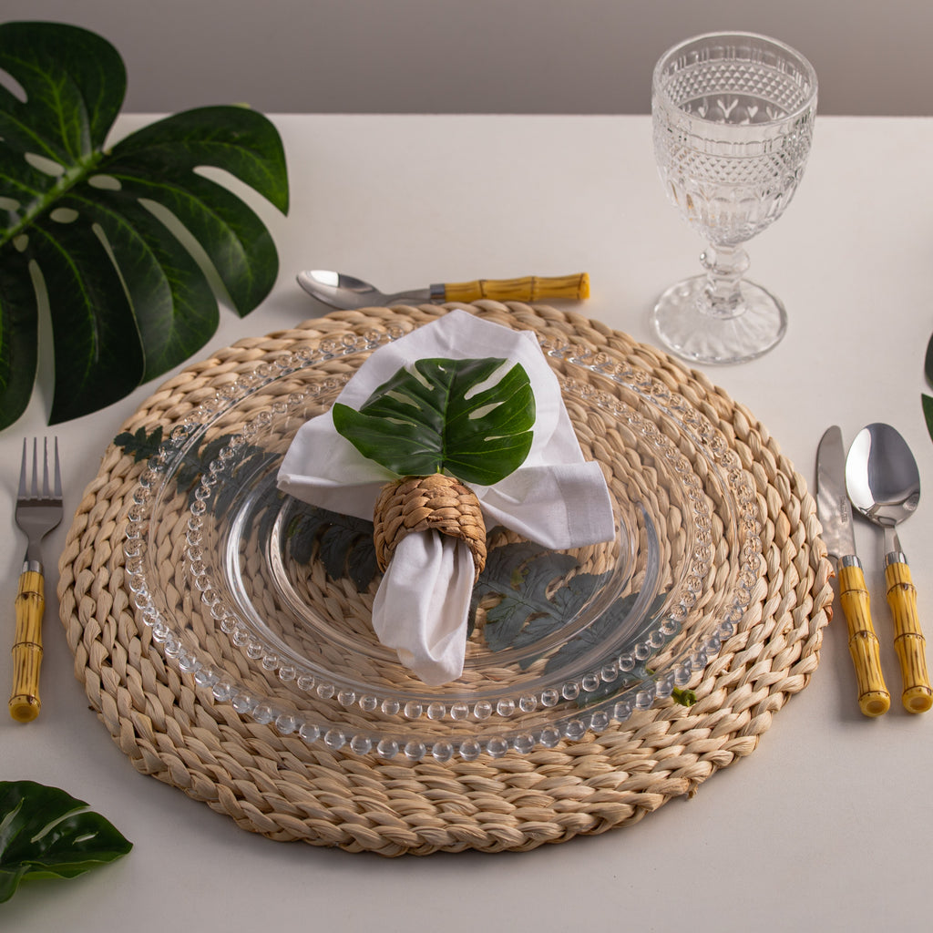 Conjunto 4 Anéis para Guardanapos - Fibra Natural