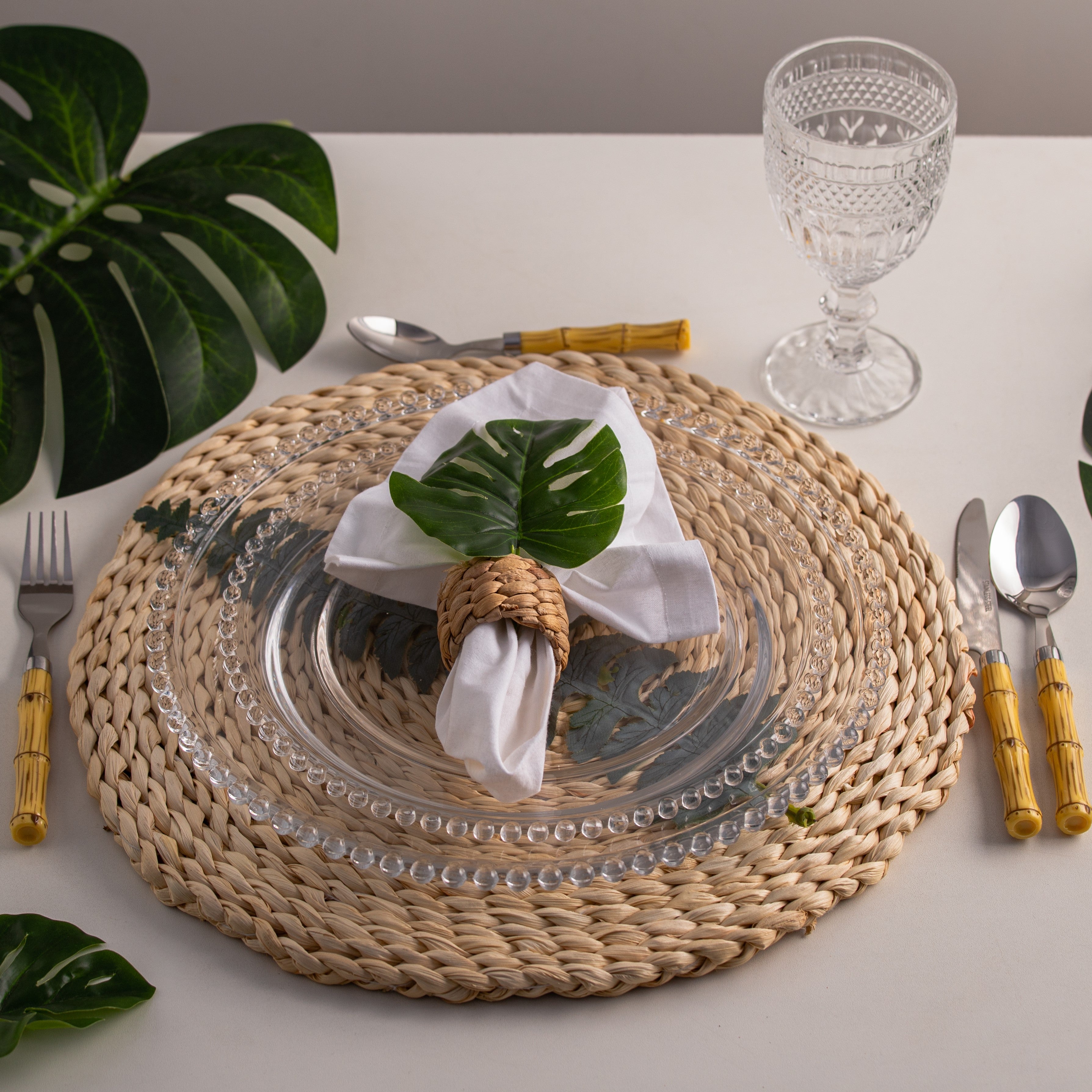 Conjunto 4 Anéis para Guardanapos - Fibra Natural