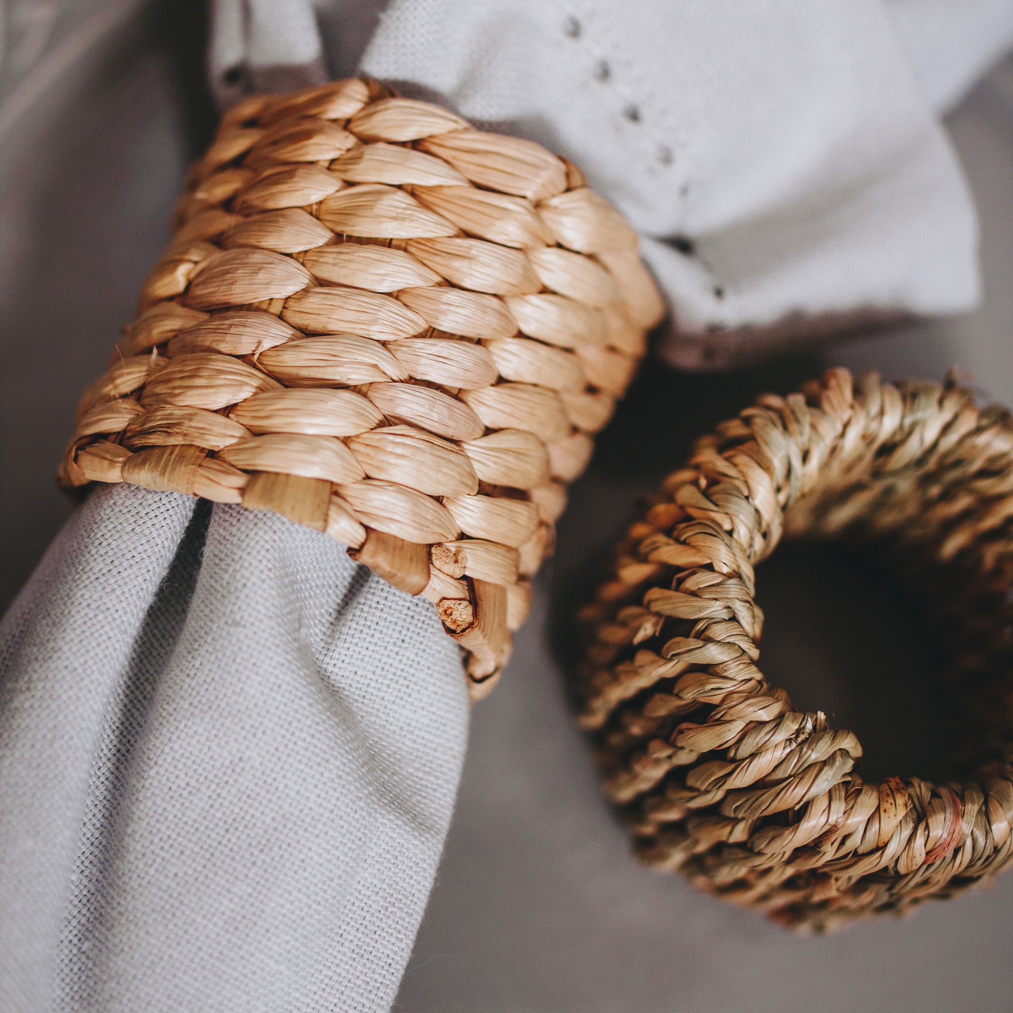 Conjunto 4 Anéis para Guardanapos - Fibra Natural