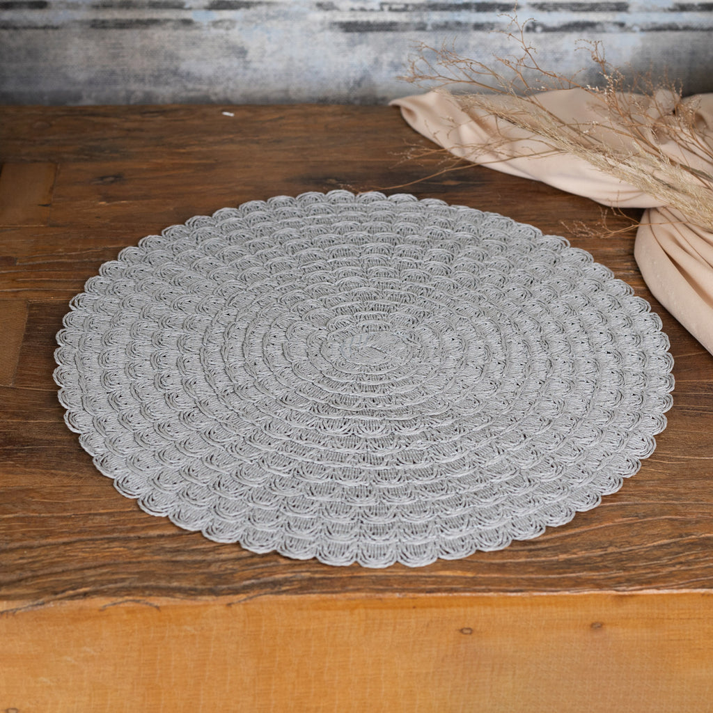 Conjunto 4 Lugares Americanos Pétala Cinza 38cm - Wolff