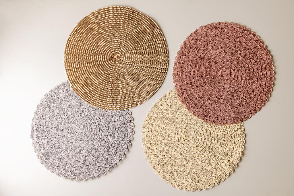 Conjunto 4 Lugares Americanos Pétala Cinza 38cm - Wolff
