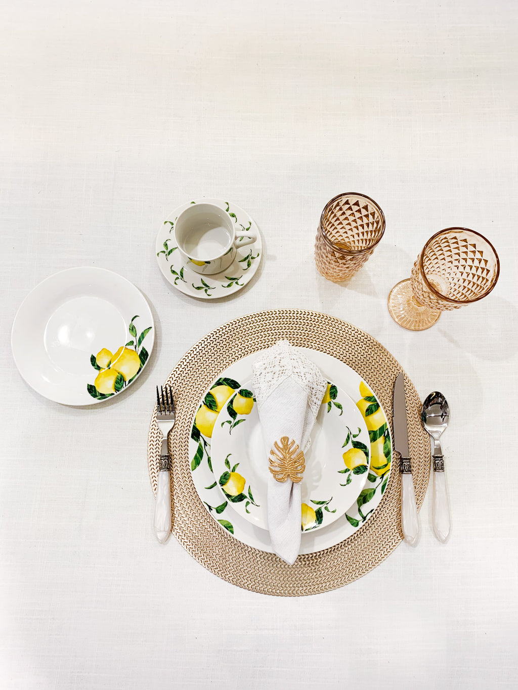 Conjunto 6 Taças de Água Bico de Abacaxi Âmbar Metalizado 325ml – Lyor