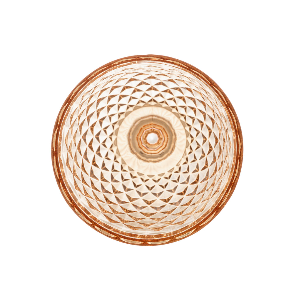 Conjunto 6 Taças de Água Bico de Abacaxi Âmbar Metalizado 325ml – Lyor